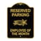Signmission Reserved Parking-Employee of Month 1, Black & Gold Aluminum Sign, 18" x 24", BG-1824-23150 A-DES-BG-1824-23150 - alternate 1